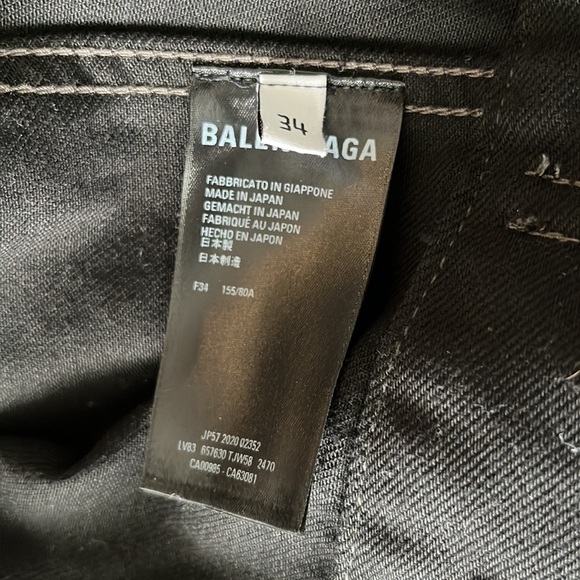 NWOT Balenciaga Hooded Denim Jacket in Black - Picture 8 of 12